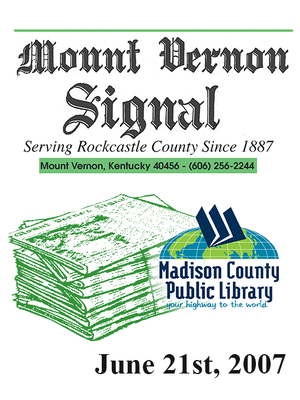 cover image of Mount Vernon Signal 06/21/2007